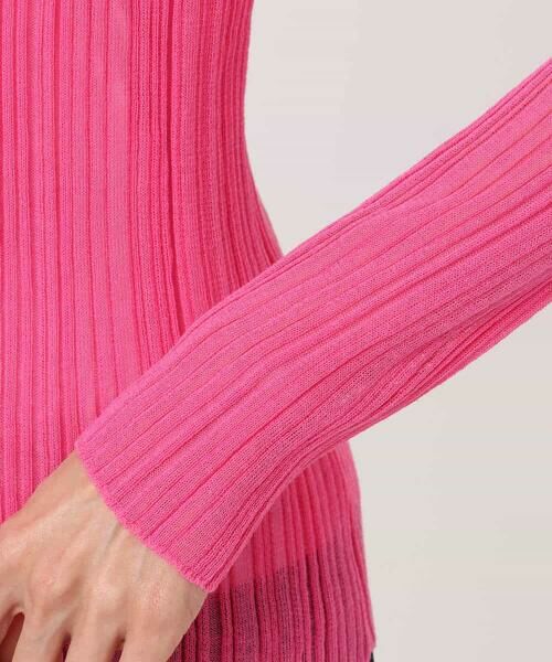 MK MICHEL KLEIN / エムケーミッシェルクラン ニット・セーター | ハイネックシアーリブニット/洗える | 詳細12