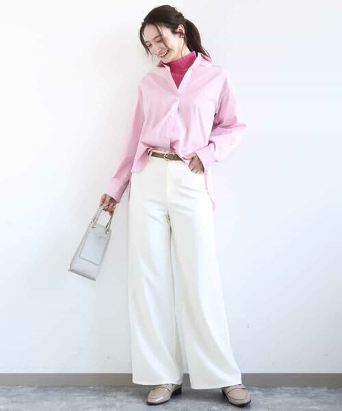 MK MICHEL KLEIN / エムケーミッシェルクラン ニット・セーター | ハイネックシアーリブニット/洗える | 詳細2