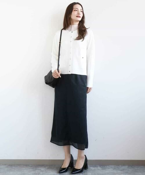 MK MICHEL KLEIN / エムケーミッシェルクラン ニット・セーター | ハイネックシアーリブニット/洗える | 詳細20