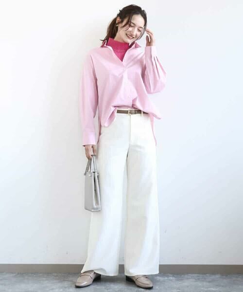 MK MICHEL KLEIN / エムケーミッシェルクラン ニット・セーター | ハイネックシアーリブニット/洗える | 詳細4