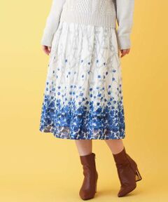 MK MICHEL KLEIN / エムケーミッシェルクラン ロング・マキシ丈スカート | 【洗える】花柄マリンスカート