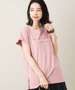 【洗濯機で洗える】コットン天竺ロゴTシャツ