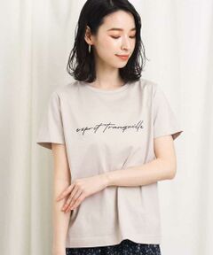 【洗濯機で洗える】コットン天竺ロゴTシャツ