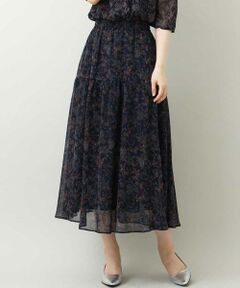 MK MICHEL KLEIN / エムケーミッシェルクラン ロング・マキシ丈スカート | 【洗える】ペイズリー柄ティアード切替えスカート