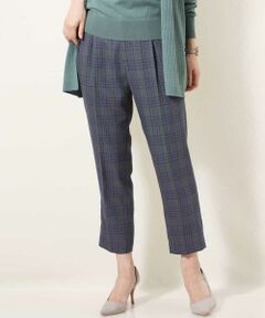 MK MICHEL KLEIN / エムケーミッシェルクラン ショート・ハーフ・半端丈パンツ | 【洗える】チェック柄ベーシックテーパードパンツ