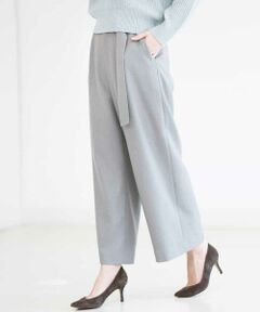 MK MICHEL KLEIN / エムケーミッシェルクラン その他パンツ | 【洗える】リングバックルベルト付きワイドパンツ