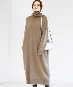 MK MICHEL KLEIN / エムケーミッシェルクラン ロング・マキシ丈ワンピース | 【洗える】ハイネックロングニットワンピース