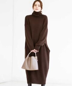 MK MICHEL KLEIN / エムケーミッシェルクラン ロング・マキシ丈ワンピース | 【洗える】ハイネックロングニットワンピース