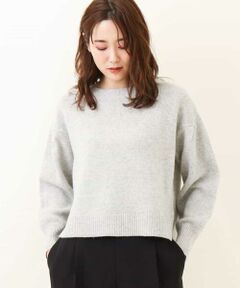 MK MICHEL KLEIN / エムケーミッシェルクラン ニット・セーター | ボリュームスリーブ ショート丈ラメニット