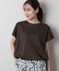 MK MICHEL KLEIN / エムケーミッシェルクラン カットソー | 裾ドロストデザインカットソー/接触冷感/洗える