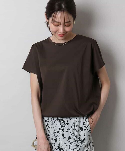 MK MICHEL KLEIN / エムケーミッシェルクラン カットソー | 裾ドロストデザインカットソー/接触冷感/洗える | 詳細1