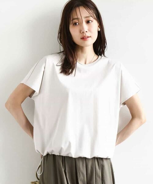 MK MICHEL KLEIN / エムケーミッシェルクラン カットソー | 裾ドロストデザインカットソー/接触冷感/洗える | 詳細11