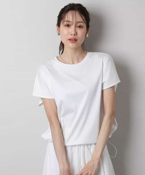 MK MICHEL KLEIN / エムケーミッシェルクラン カットソー | 裾ドロストデザインカットソー/接触冷感/洗える | 詳細5