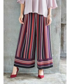 MK MICHEL KLEIN / エムケーミッシェルクラン その他パンツ | マルチストライプワイドパンツ