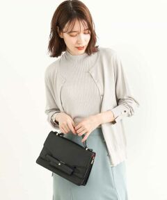 MK MICHEL KLEIN / エムケーミッシェルクラン ニット・セーター | ショート丈カラーニットアンサンブル/洗える