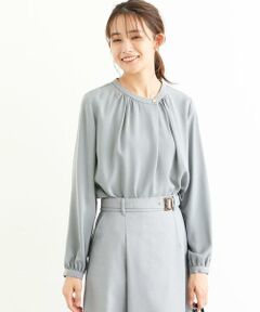 MK MICHEL KLEIN / エムケーミッシェルクラン シャツ・ブラウス | アシンメトリーネックブラウス/WEB限定/洗える