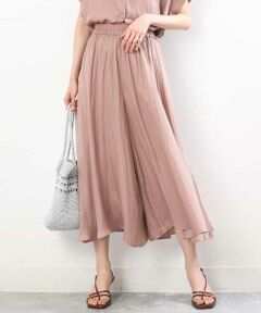 MK MICHEL KLEIN / エムケーミッシェルクラン その他パンツ | サテンガウチョパンツ/洗える