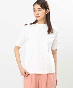 モックネックTシャツ/洗える