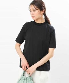 モックネックTシャツ/洗える