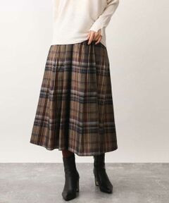 MK MICHEL KLEIN / エムケーミッシェルクラン ロング・マキシ丈スカート | チェック柄タフタスカート/洗える