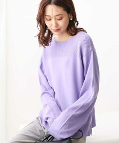 MK MICHEL KLEIN / エムケーミッシェルクラン ニット・セーター | ボートネックパフスリーブニット/洗える