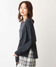 MK MICHEL KLEIN / エムケーミッシェルクラン ニット・セーター | ボートネックパフスリーブニット/洗える