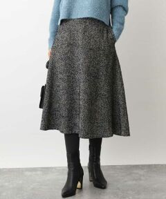 MK MICHEL KLEIN / エムケーミッシェルクラン ロング・マキシ丈スカート | ループツイードヘリンボーンフレアースカート