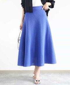 MK MICHEL KLEIN / エムケーミッシェルクラン ロング・マキシ丈スカート | フレアシルエットスポディッシュニットスカート/洗える