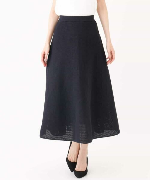 MK MICHEL KLEIN / エムケーミッシェルクラン ロング・マキシ丈スカート | フレアシルエットスポディッシュニットスカート/洗える | 詳細24