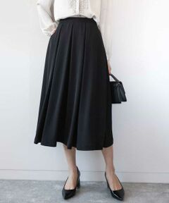MK MICHEL KLEIN / エムケーミッシェルクラン ロング・マキシ丈スカート | タックフレアースカート/洗える