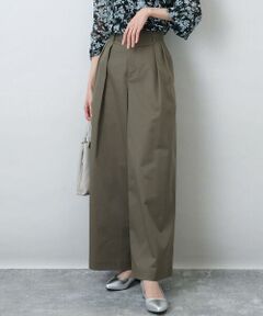 MK MICHEL KLEIN / エムケーミッシェルクラン チノ・ワークパンツ | ライトツイル2タックワイドパンツ/洗える