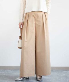 MK MICHEL KLEIN / エムケーミッシェルクラン チノ・ワークパンツ | ライトツイル2タックワイドパンツ/洗える