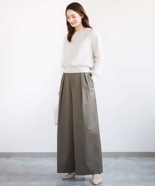 MK MICHEL KLEIN / エムケーミッシェルクラン チノ・ワークパンツ | ライトツイル2タックワイドパンツ/洗える | 詳細12