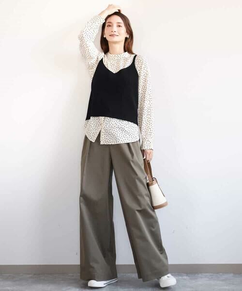 MK MICHEL KLEIN / エムケーミッシェルクラン チノ・ワークパンツ | ライトツイル2タックワイドパンツ/洗える | 詳細20