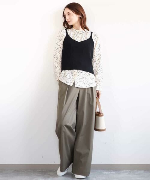 MK MICHEL KLEIN / エムケーミッシェルクラン チノ・ワークパンツ | ライトツイル2タックワイドパンツ/洗える | 詳細21