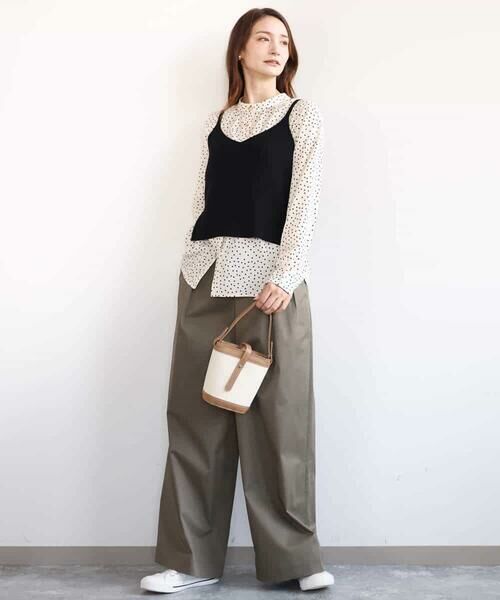 MK MICHEL KLEIN / エムケーミッシェルクラン チノ・ワークパンツ | ライトツイル2タックワイドパンツ/洗える | 詳細22