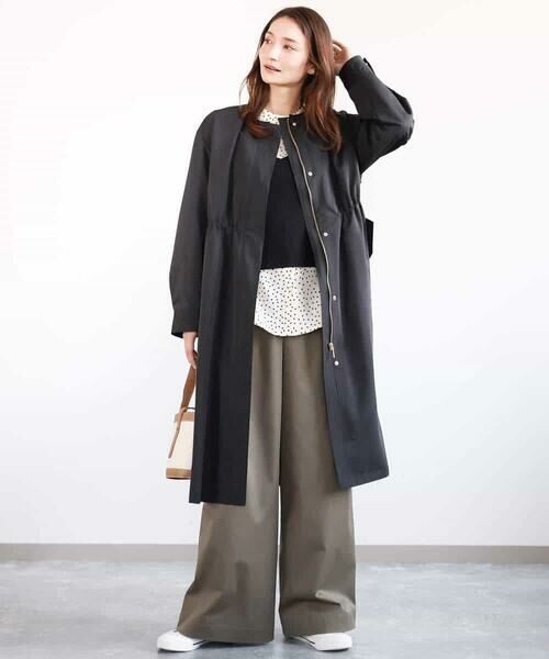 MK MICHEL KLEIN / エムケーミッシェルクラン チノ・ワークパンツ | ライトツイル2タックワイドパンツ/洗える | 詳細25