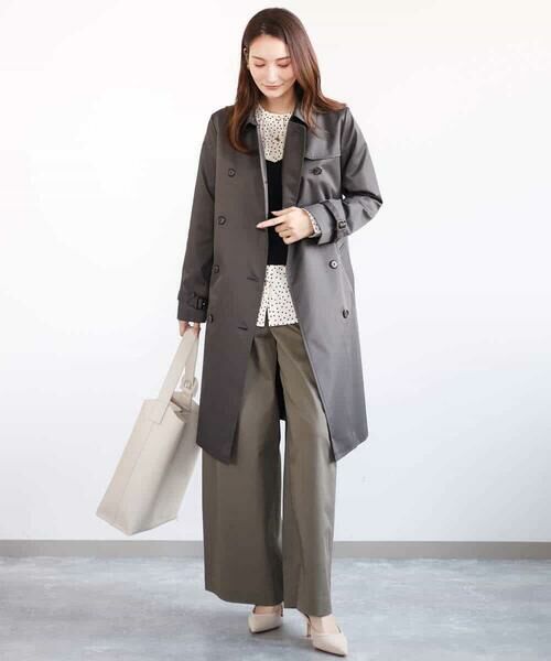 MK MICHEL KLEIN / エムケーミッシェルクラン チノ・ワークパンツ | ライトツイル2タックワイドパンツ/洗える | 詳細29