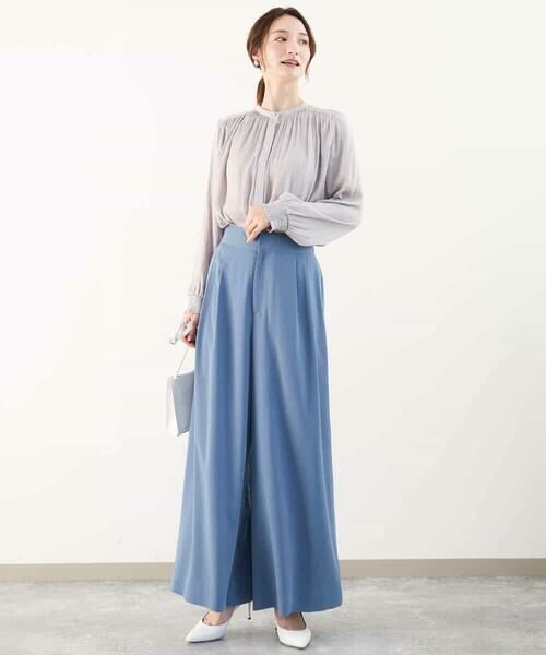 MK MICHEL KLEIN / エムケーミッシェルクラン チノ・ワークパンツ | ドレープツイルワイドパンツ/洗える | 詳細12