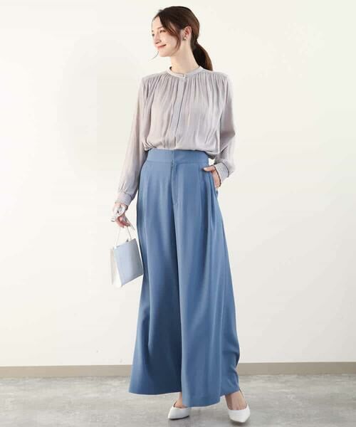 MK MICHEL KLEIN / エムケーミッシェルクラン チノ・ワークパンツ | ドレープツイルワイドパンツ/洗える | 詳細14