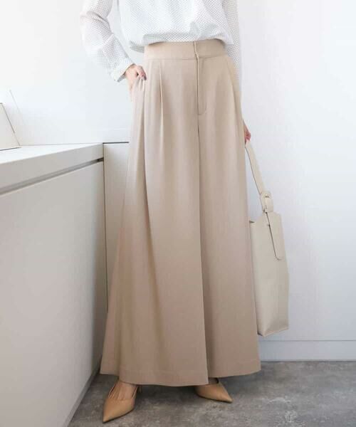 MK MICHEL KLEIN / エムケーミッシェルクラン チノ・ワークパンツ | ドレープツイルワイドパンツ/洗える | 詳細15