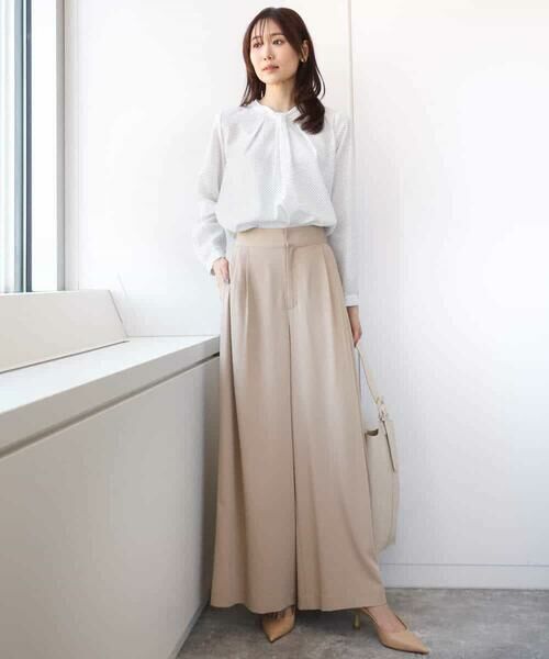 MK MICHEL KLEIN / エムケーミッシェルクラン チノ・ワークパンツ | ドレープツイルワイドパンツ/洗える | 詳細18