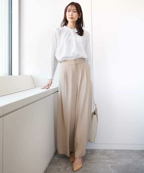 MK MICHEL KLEIN / エムケーミッシェルクラン チノ・ワークパンツ | ドレープツイルワイドパンツ/洗える | 詳細19