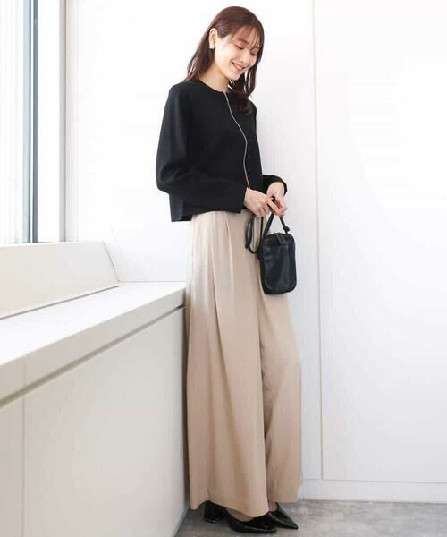 MK MICHEL KLEIN / エムケーミッシェルクラン チノ・ワークパンツ | ドレープツイルワイドパンツ/洗える | 詳細25