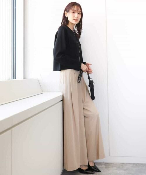 MK MICHEL KLEIN / エムケーミッシェルクラン チノ・ワークパンツ | ドレープツイルワイドパンツ/洗える | 詳細26