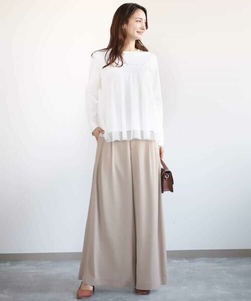 MK MICHEL KLEIN / エムケーミッシェルクラン チノ・ワークパンツ | ドレープツイルワイドパンツ/洗える | 詳細29