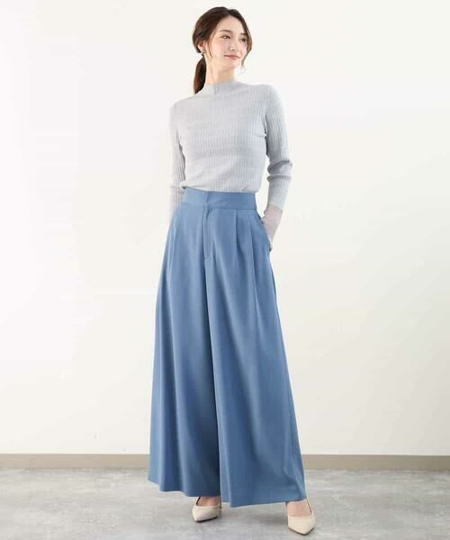 MK MICHEL KLEIN / エムケーミッシェルクラン チノ・ワークパンツ | ドレープツイルワイドパンツ/洗える | 詳細3