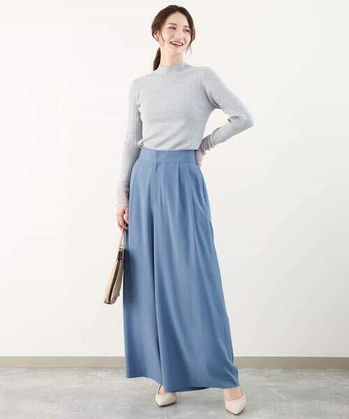 MK MICHEL KLEIN / エムケーミッシェルクラン チノ・ワークパンツ | ドレープツイルワイドパンツ/洗える | 詳細4