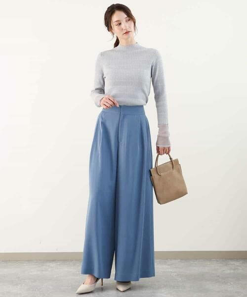 MK MICHEL KLEIN / エムケーミッシェルクラン チノ・ワークパンツ | ドレープツイルワイドパンツ/洗える | 詳細6