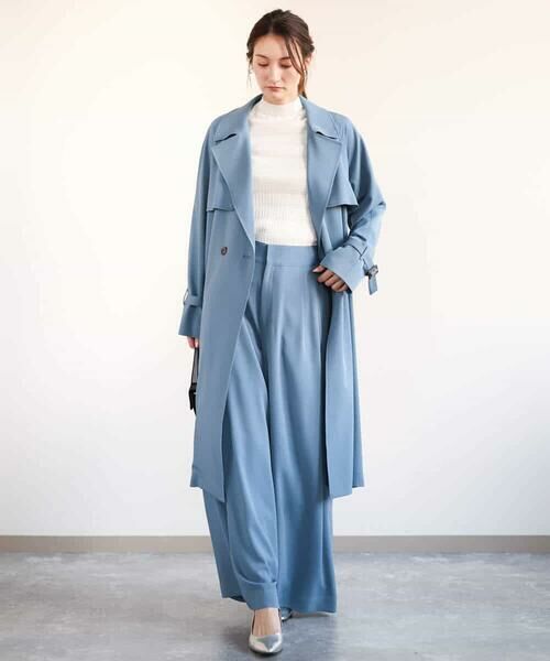 MK MICHEL KLEIN / エムケーミッシェルクラン チノ・ワークパンツ | ドレープツイルワイドパンツ/洗える | 詳細7